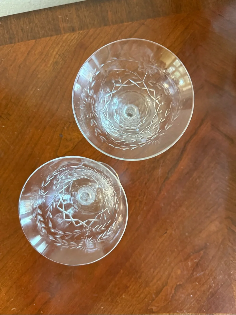 Pair of Vintage MCM 40s Libby Rock sharpe art deco stems